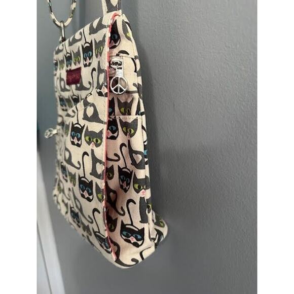 Bungalow 360 Cat Pattern Crossbody Bag - Cream and Black - Picture 9 of 15